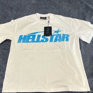 Brand New Blue Logo Hellstar Tee Men’s Large